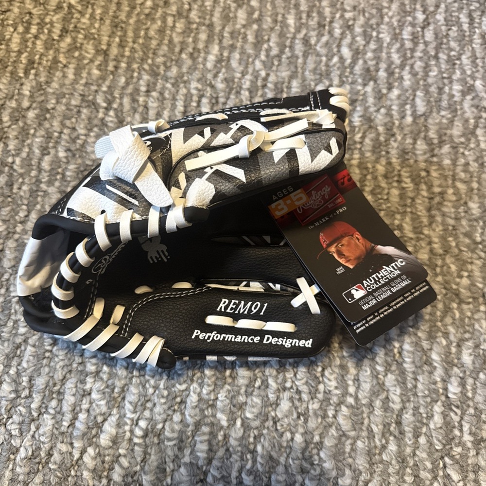 Rawlings Remix REM91BF Youth T Ball Glove Baseball Softball Ages 3 -‎ 5 NEW RHT